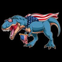 Fourth of July USA American T-Rex Toddler T-Shirt