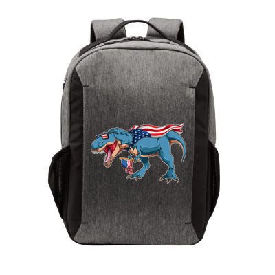 Fourth of July USA American T-Rex Vector Backpack