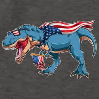 Fourth of July USA American T-Rex Vector Backpack