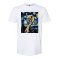 Funny Ostrich Van Gogh Style Starry Night Graphic Softstyle CVC T-Shirt