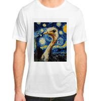 Funny Ostrich Van Gogh Style Starry Night Graphic Adult ChromaSoft Performance T-Shirt