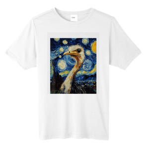 Funny Ostrich Van Gogh Style Starry Night Graphic Tall Fusion ChromaSoft Performance T-Shirt