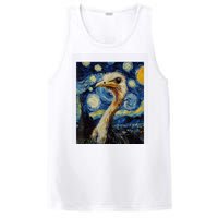 Funny Ostrich Van Gogh Style Starry Night Graphic PosiCharge Competitor Tank