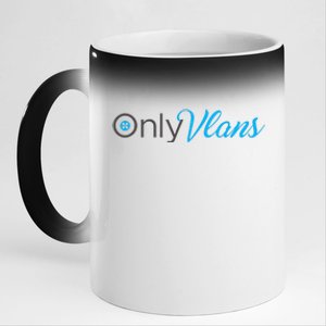 Funny Only Vlans Network Engineering 11oz Black Color Changing Mug