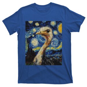 Funny Ostrich Van Gogh Style Starry Night Graphic T-Shirt