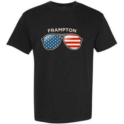 Frampton Oh Vintage Us Flag Sunglasses Garment-Dyed Heavyweight T-Shirt