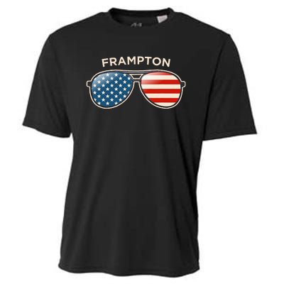 Frampton Oh Vintage Us Flag Sunglasses Cooling Performance Crew T-Shirt