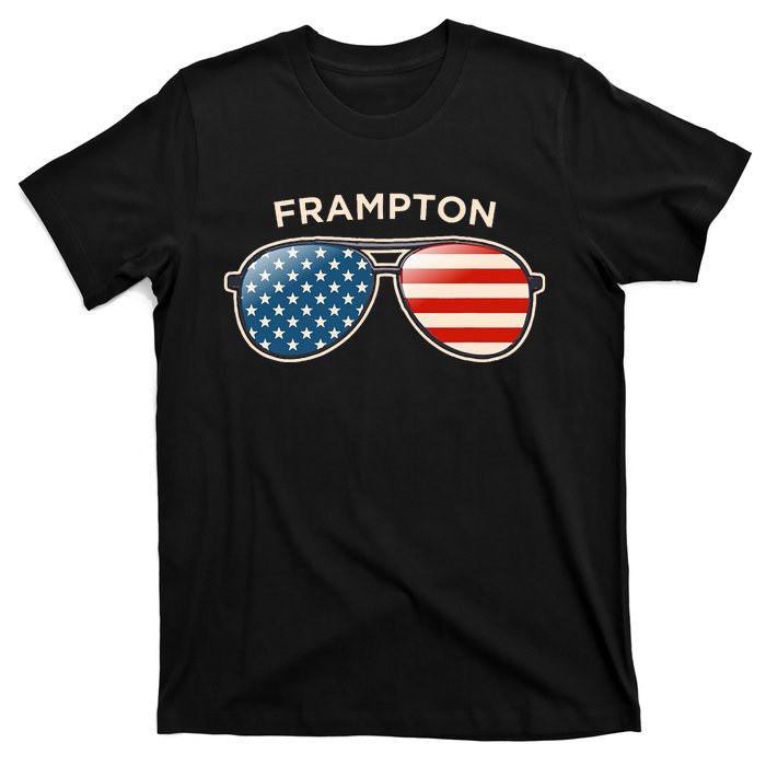 Frampton Oh Vintage Us Flag Sunglasses T-Shirt