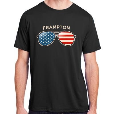 Frampton Oh Vintage Us Flag Sunglasses Adult ChromaSoft Performance T-Shirt