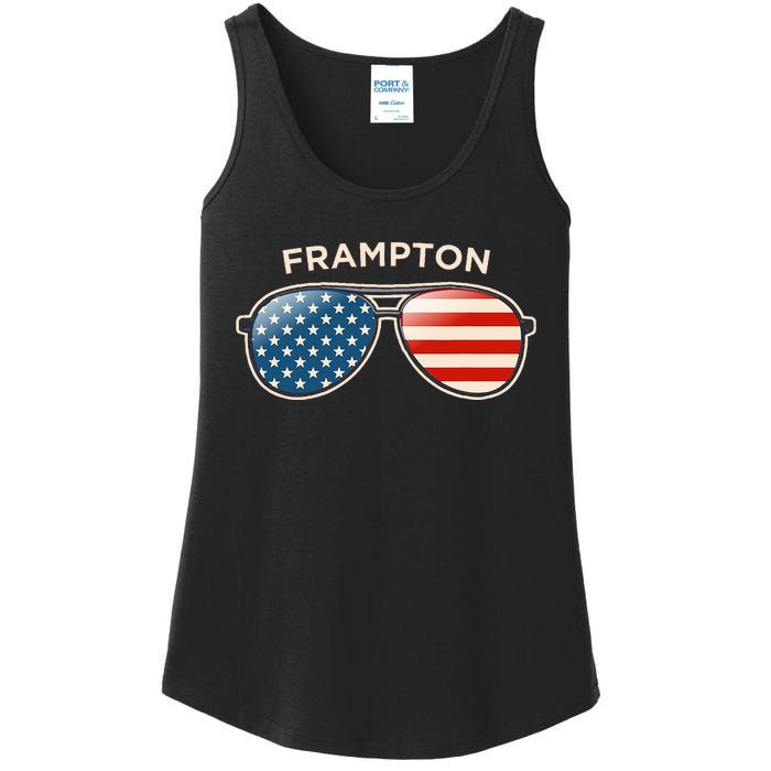 Frampton Oh Vintage Us Flag Sunglasses Ladies Essential Tank