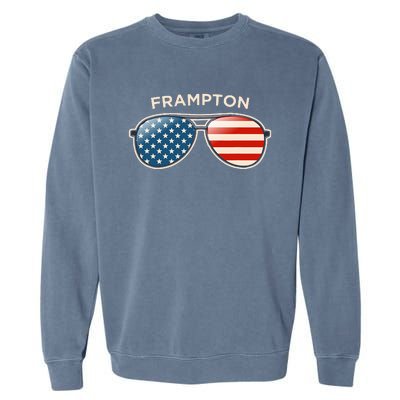 Frampton Oh Vintage Us Flag Sunglasses Garment-Dyed Sweatshirt