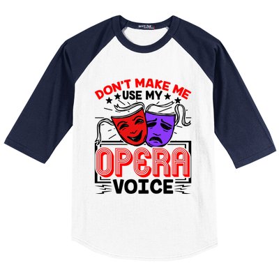 Funny Opera Voice Lover Singer Performer Songwriter Vocalist Cool Gift Baseball Sleeve Shirt