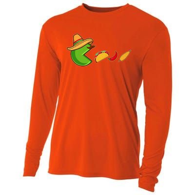 Funny Oldschool Video Game Cinco De Mayo Cooling Performance Long Sleeve Crew