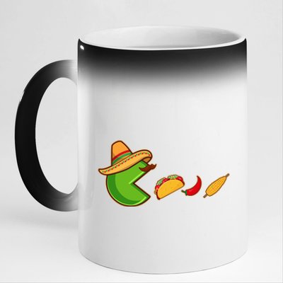 Funny Oldschool Video Game Cinco De Mayo 11oz Black Color Changing Mug