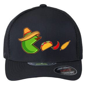 Funny Oldschool Video Game Cinco De Mayo Flexfit Unipanel Trucker Cap