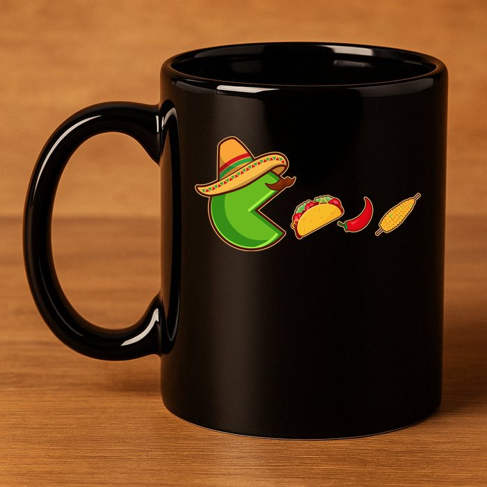 Funny Oldschool Video Game Cinco De Mayo 11oz C Handle Ceramic Mug