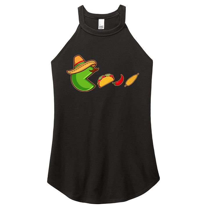 Funny Oldschool Video Game Cinco De Mayo Women's Perfect Tri Rocker Tank