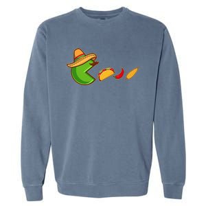 Funny Oldschool Video Game Cinco De Mayo Garment-Dyed Sweatshirt