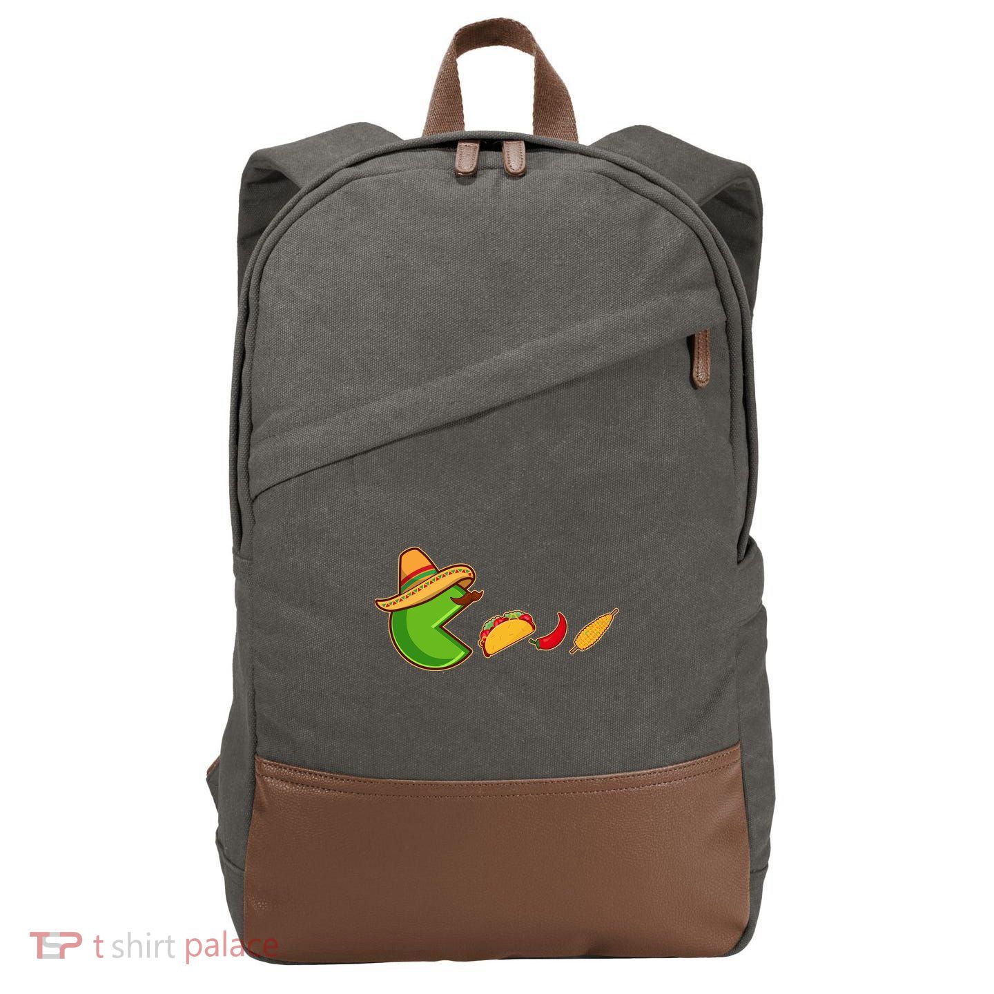 Funny Oldschool Video Game Cinco De Mayo Cotton Canvas Backpack