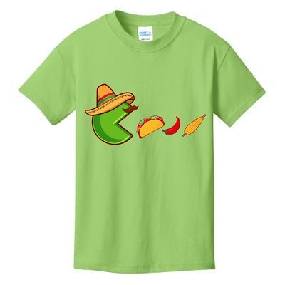 Funny Oldschool Video Game Cinco De Mayo Kids T-Shirt