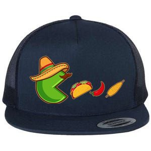 Funny Oldschool Video Game Cinco De Mayo Flat Bill Trucker Hat