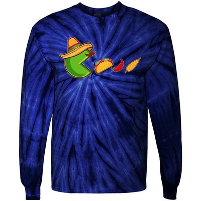 Funny Oldschool Video Game Cinco De Mayo Tie-Dye Long Sleeve Shirt