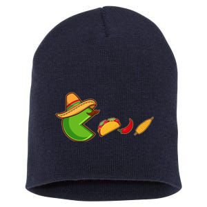 Funny Oldschool Video Game Cinco De Mayo Short Acrylic Beanie