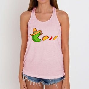 Funny Oldschool Video Game Cinco De Mayo Women's Knotted Racerback Tank