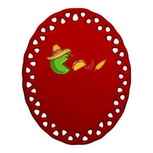 Funny Oldschool Video Game Cinco De Mayo Ceramic Oval Ornament