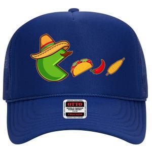 Funny Oldschool Video Game Cinco De Mayo High Crown Mesh Back Trucker Hat