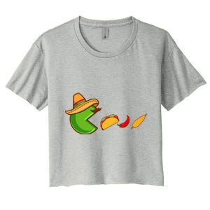 Funny Oldschool Video Game Cinco De Mayo Women's Crop Top Tee