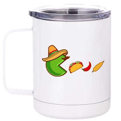 Funny Oldschool Video Game Cinco De Mayo 12 oz Stainless Steel Tumbler Cup