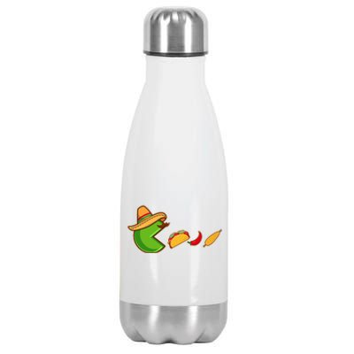 Funny Oldschool Video Game Cinco De Mayo Stainless Steel Insulated Water Bottle