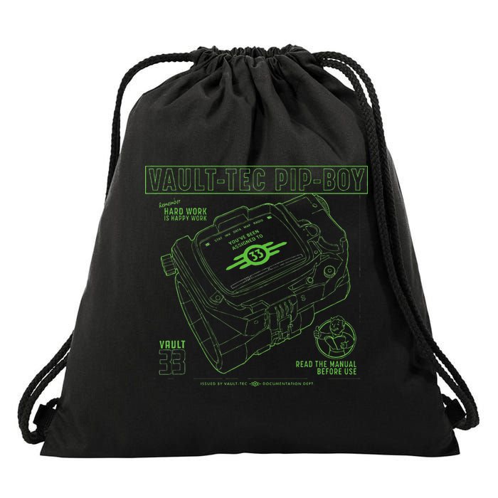 Fall Out Vault Tec Pip Boy Drawstring Bag