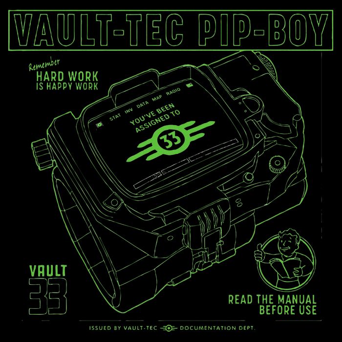 Fall Out Vault Tec Pip Boy Drawstring Bag