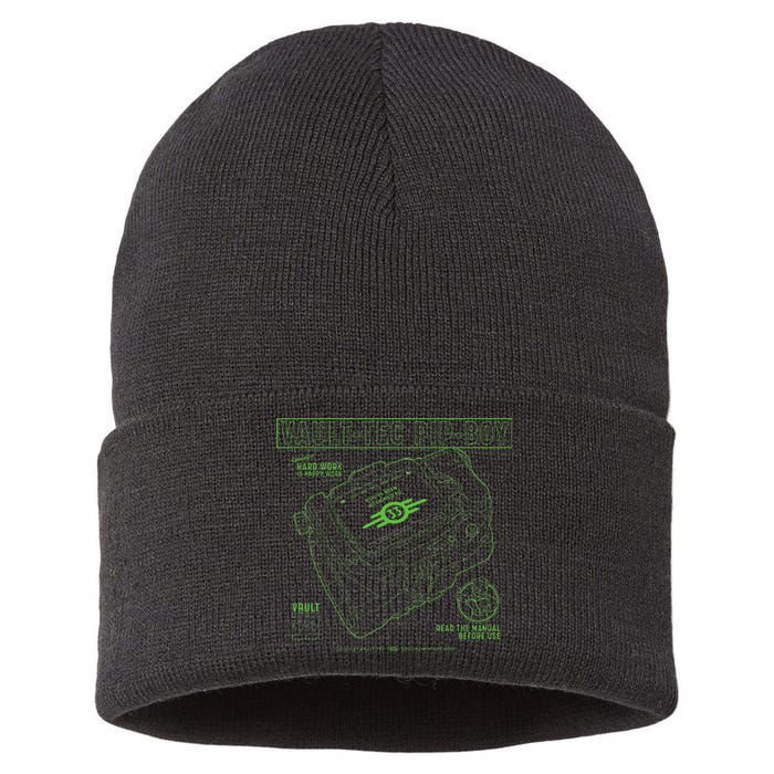 Fall Out Vault Tec Pip Boy Sustainable Knit Beanie