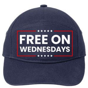 Free On Wednesdays Funny Biden Saying 7-Panel Snapback Hat