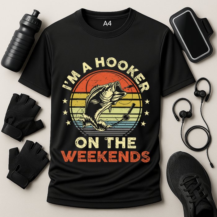 Fishinghooker On Weekends Cooling Performance Crew T-Shirt