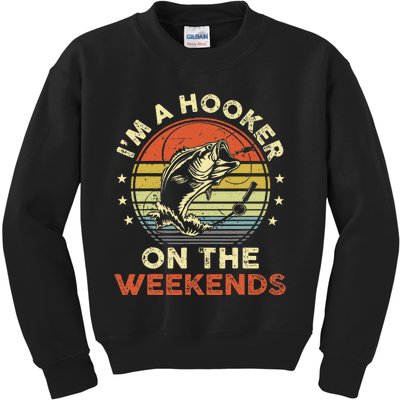 Fishinghooker On Weekends Kids Sweatshirt