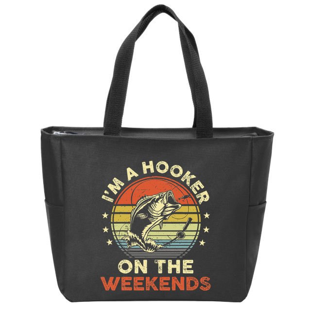 Fishinghooker On Weekends Zip Tote Bag