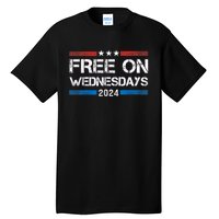 Free On Wednesdays 2024 Election Funny Trump Biden Tall T-Shirt