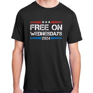 Free On Wednesdays 2024 Election Funny Trump Biden Adult ChromaSoft Performance T-Shirt