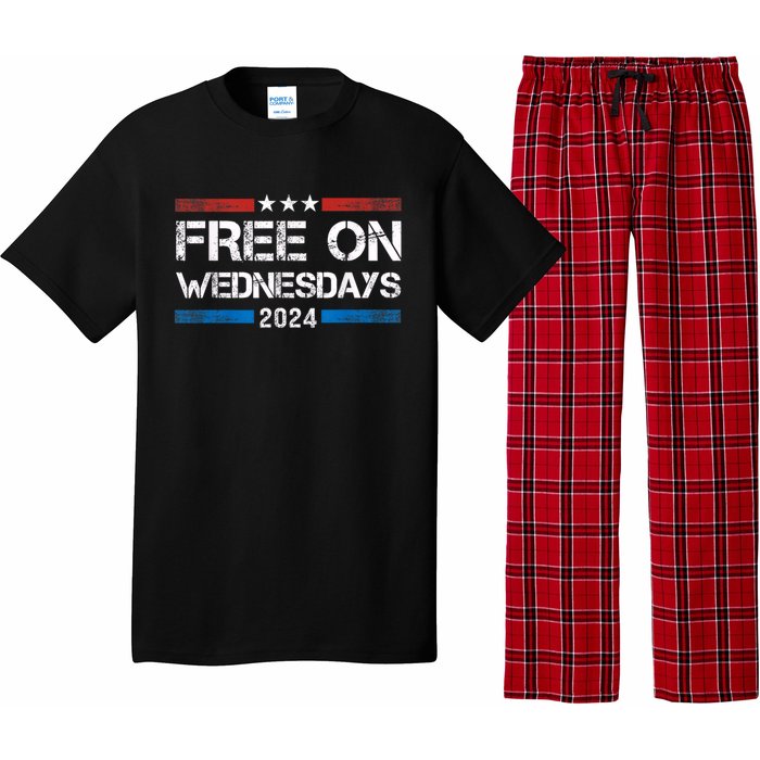 Free On Wednesdays 2024 Election Funny Trump Biden Pajama Set