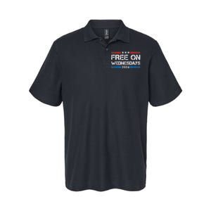 Free On Wednesdays 2024 Election Funny Trump Biden Softstyle Adult Sport Polo