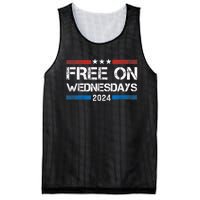 Free On Wednesdays 2024 Election Funny Trump Biden Mesh Reversible Basketball Jersey Tank