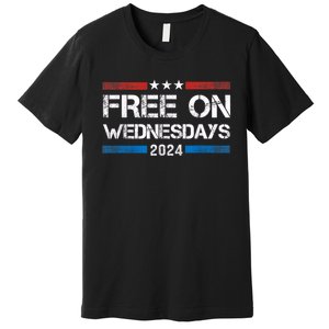 Free On Wednesdays 2024 Election Funny Trump Biden Premium T-Shirt