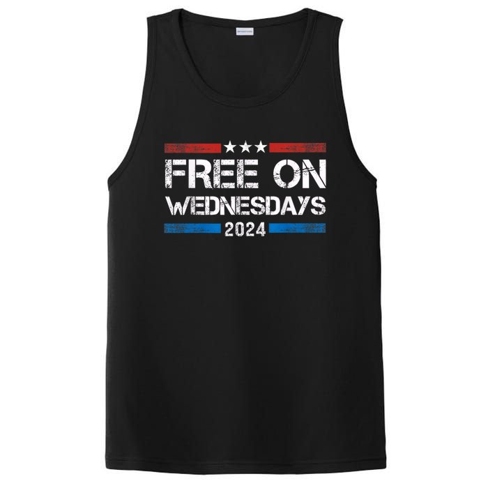 Free On Wednesdays 2024 Election Funny Trump Biden PosiCharge Competitor Tank