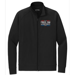 Free On Wednesdays 2024 Election Funny Trump Biden Stretch Full-Zip Cadet Jacket