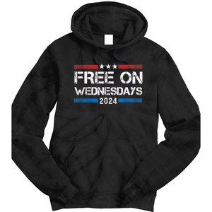 Free On Wednesdays 2024 Election Funny Trump Biden Tie Dye Hoodie