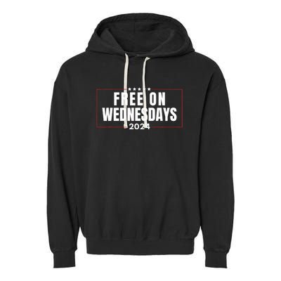 Free On Wednesdays 2024 Election Funny Trump Biden Saying Garment-Dyed Fleece Hoodie